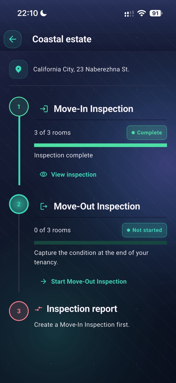 TenantProof rental workflow screen